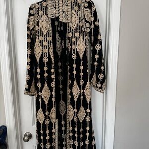 Elegant Black and Gold Women's Dress